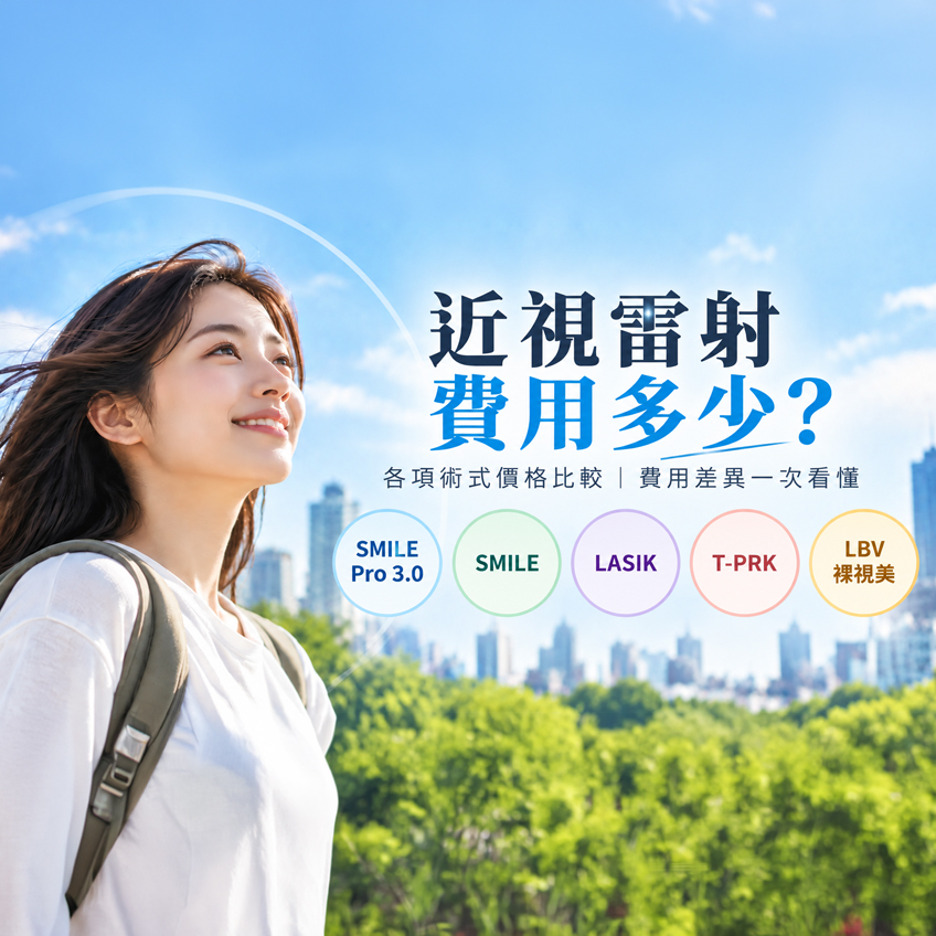 近視雷射費用多少？各術式價格比較與費用差異一次看懂！