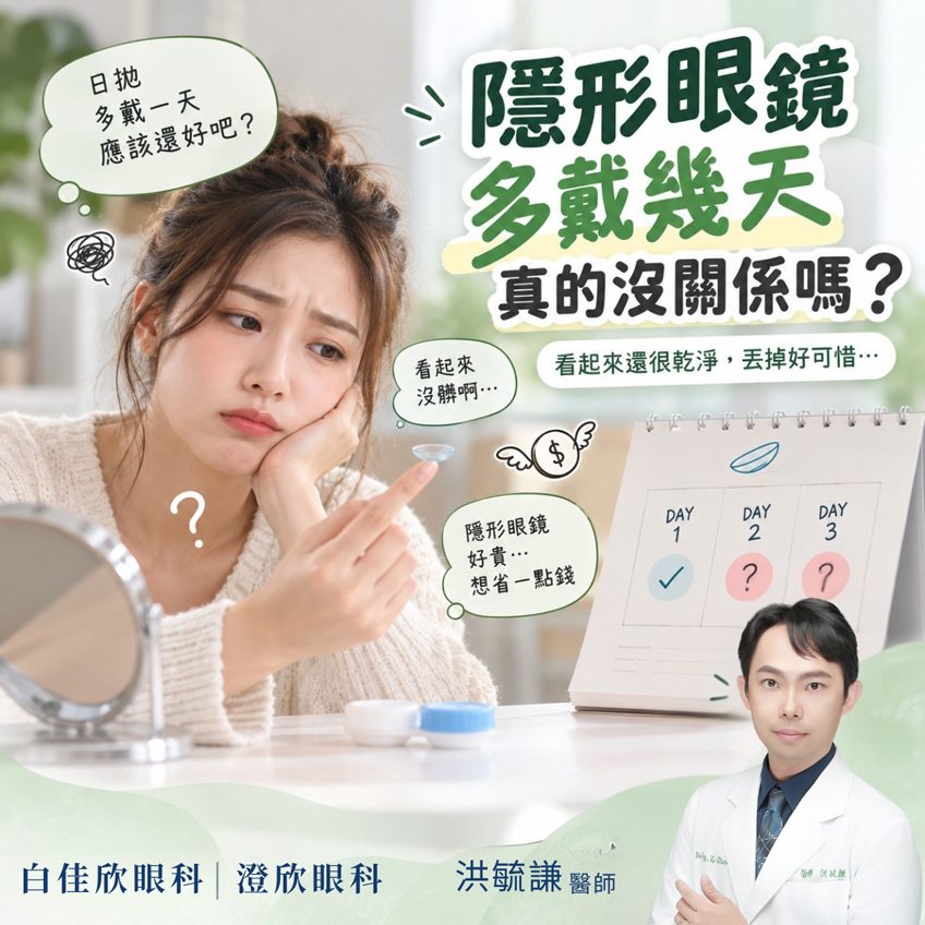 隱形眼鏡多戴幾天，真的沒關係嗎？