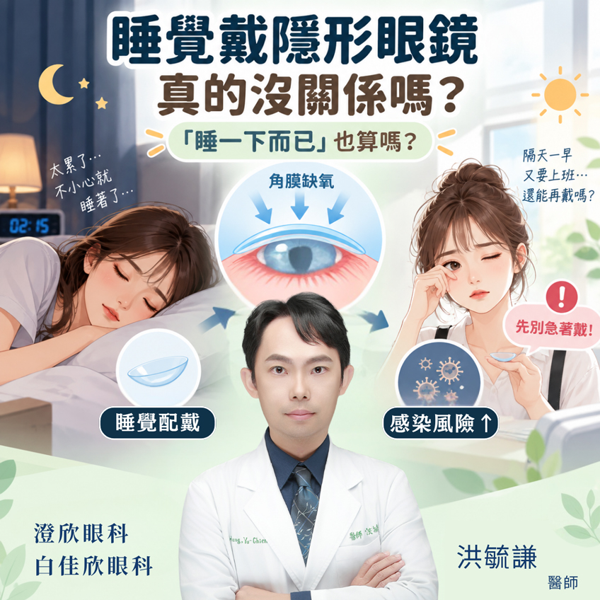 戴著隱形眼鏡睡覺，真的沒關係嗎？