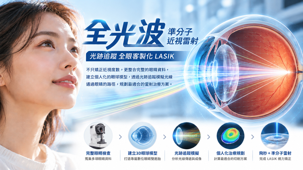 全光波近視雷射|光跡追蹤全眼客製化 LASIK 全光波近視雷射|光跡追蹤全眼客製化 LASIK