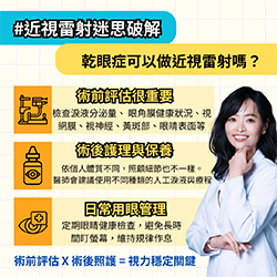你是不是曾因為乾眼而猶豫「我適合做近視雷射嗎？」